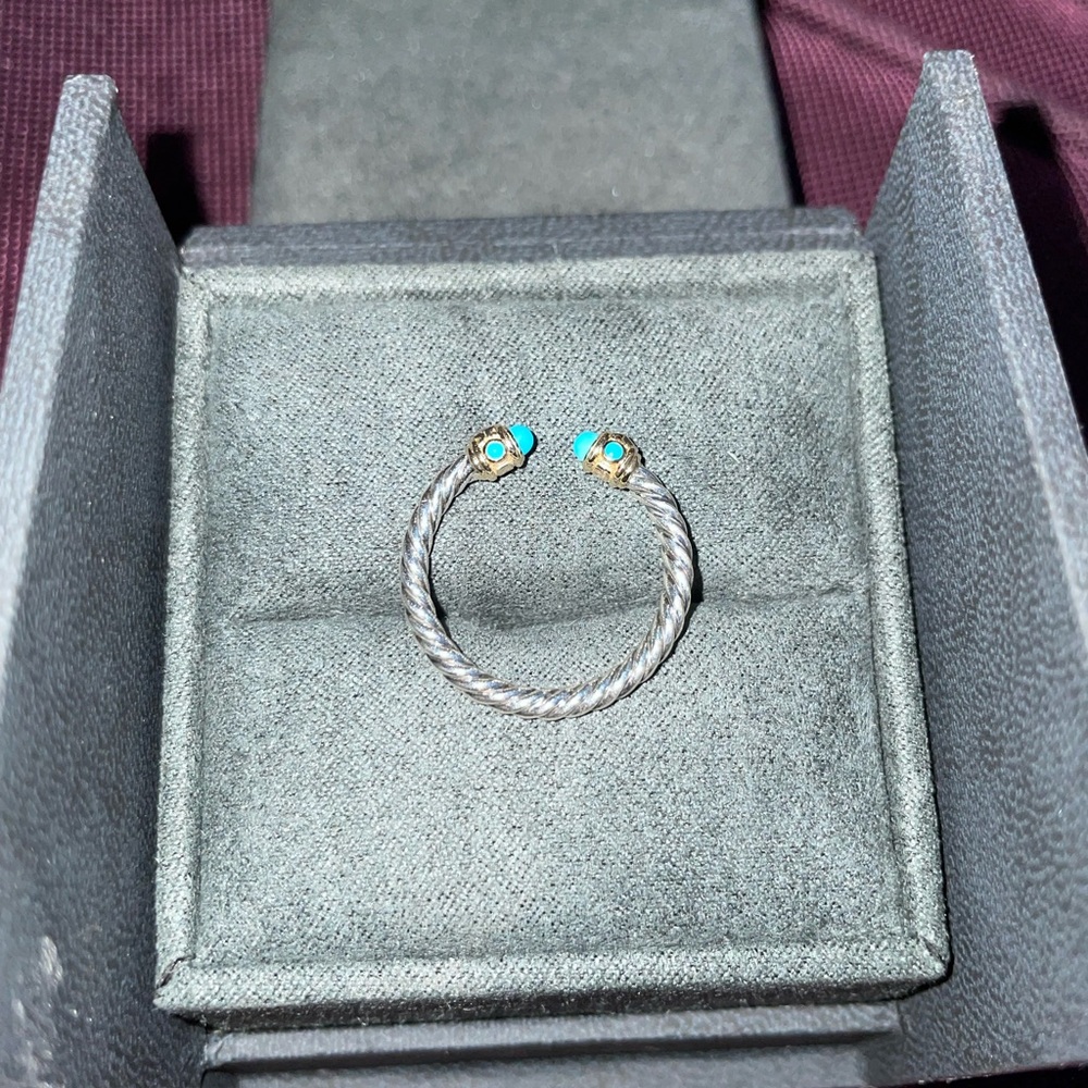 David Yurman turquoise silver ring